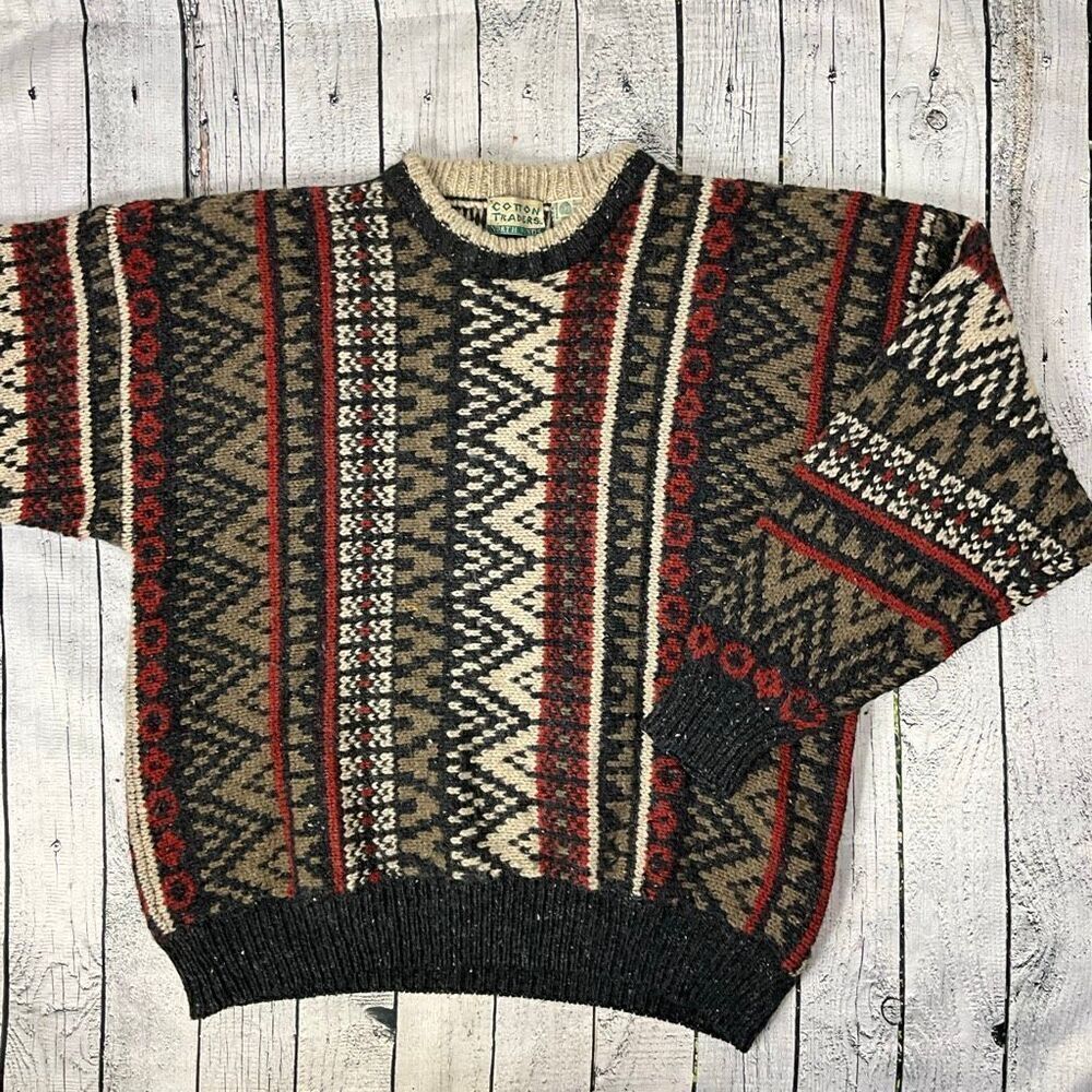VINTAGE COTTON TRADERS 100% Shetland Wool Sweater